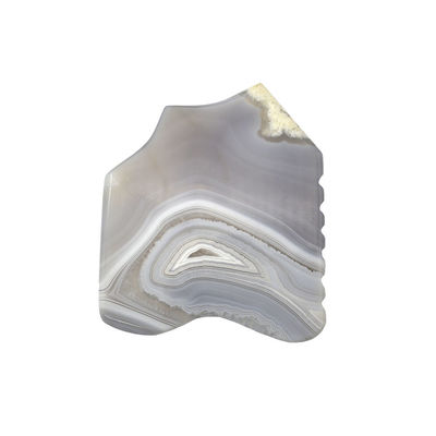 Cuidado de la salud corporal Agate gris rayado Jade Gua Sha Stone Guasha Tabla de masaje personalizado Herramienta de terapia de raspado para rostro y cuerpo