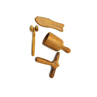 Martillo de masaje de madera Gua Sha raspado de masaje Guasha Herramientas de masaje tradicional para el cuerpo y rodillo de masaje de madera