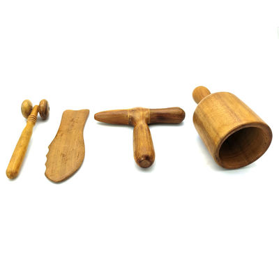 Martillo de masaje de madera Gua Sha raspado de masaje Guasha Herramientas de masaje tradicional para el cuerpo y rodillo de masaje de madera
