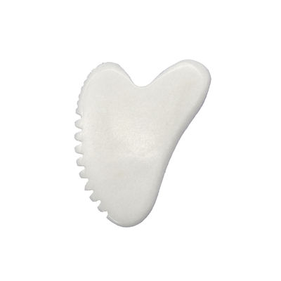 Herramienta de terapia de salud Cuerpo Guasha Masajista con forma de corazón Jade blanco natural