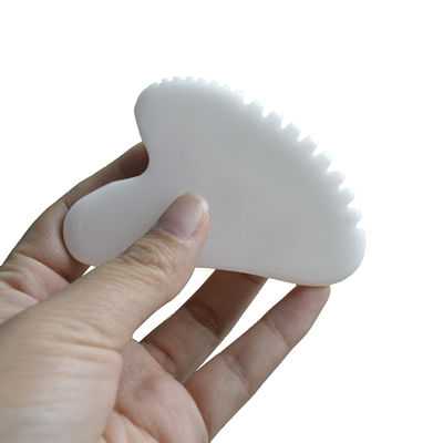 Herramienta de terapia de salud Cuerpo Guasha Masajista con forma de corazón Jade blanco natural