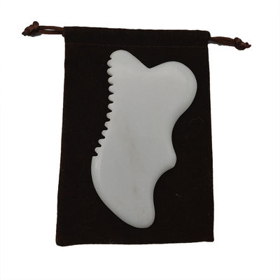 Masaje personalizado con tabla de piedra Gua Sha Guasha Scarping Masajista corporal de Jade Blanco Scarping Herramientas faciales y corporales