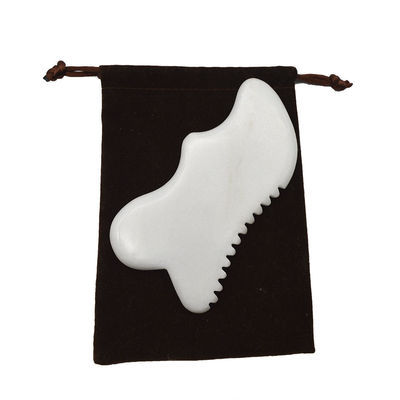 Masaje personalizado con tabla de piedra Gua Sha Guasha Scarping Masajista corporal de Jade Blanco Scarping Herramientas faciales y corporales