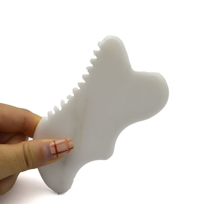 Masaje personalizado con tabla de piedra Gua Sha Guasha Scarping Masajista corporal de Jade Blanco Scarping Herramientas faciales y corporales