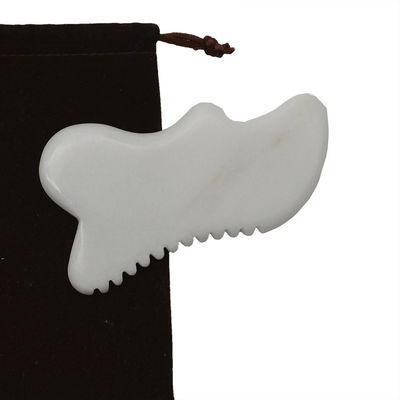 Masaje personalizado con tabla de piedra Gua Sha Guasha Scarping Masajista corporal de Jade Blanco Scarping Herramientas faciales y corporales