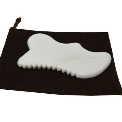 Masaje personalizado con tabla de piedra Gua Sha Guasha Scarping Masajista corporal de Jade Blanco Scarping Herramientas faciales y corporales