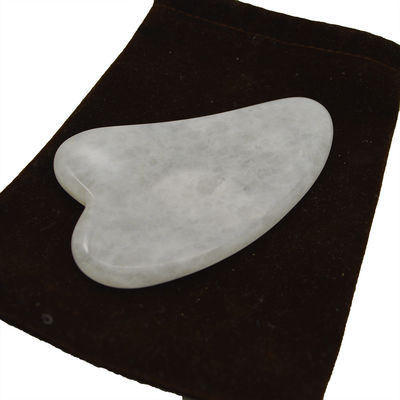 Herramienta portátil de Gua Sha Massager de jade blanco pulido para relajación muscular y mejora de la belleza