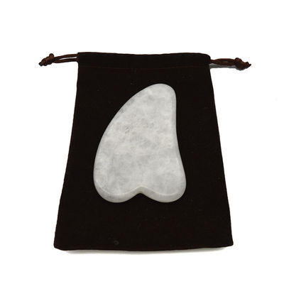 Herramienta portátil de Gua Sha Massager de jade blanco pulido para relajación muscular y mejora de la belleza