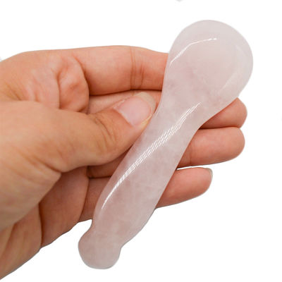 2024 Productos de tendencia Rosa Cuarzo Bastón de Piedra Gua Sha Pluma para ojos y rostro Cuidado de la salud de Jade Natural
