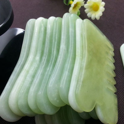 Peinado para cabello portátil Abarke piedra de jade natural Gua Sha masaje facial Peinado para cabello con masajeador para la cabeza de seis dientes