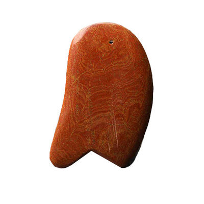 Piedra roja Bian Gua Sha herramienta para raspar masajista cuerpo 10.5cm*6cm*0.7cm longitud