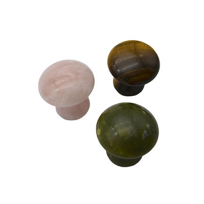 40 mm de altura 30 mm de diámetro piedra de masaje de cuarzo rosa en forma de hongo
