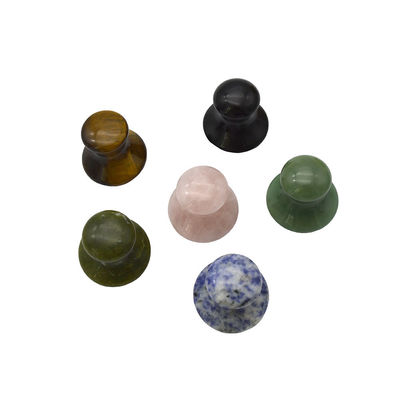 40 mm de altura 30 mm de diámetro piedra de masaje de cuarzo rosa en forma de hongo