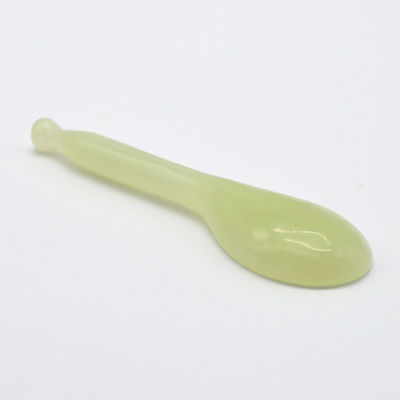 Cuidado del cuerpo Xiuyan Jade Gua Sha herramienta de masaje de cuchara verde Guasha Scarping herramienta para la salud y el bienestar