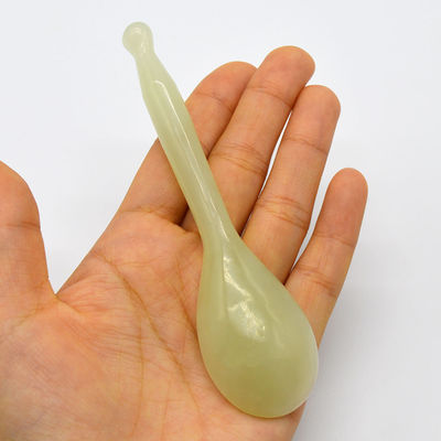 Cuidado del cuerpo Xiuyan Jade Gua Sha herramienta de masaje de cuchara verde Guasha Scarping herramienta para la salud y el bienestar