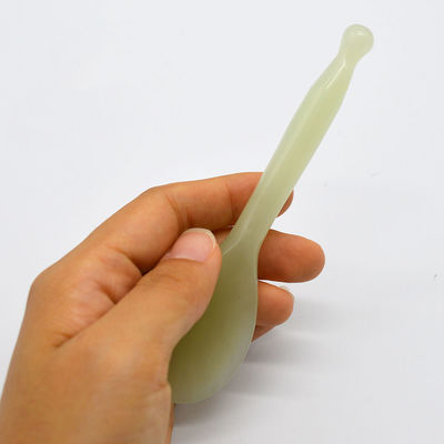 Cuidado del cuerpo Xiuyan Jade Gua Sha herramienta de masaje de cuchara verde Guasha Scarping herramienta para la salud y el bienestar