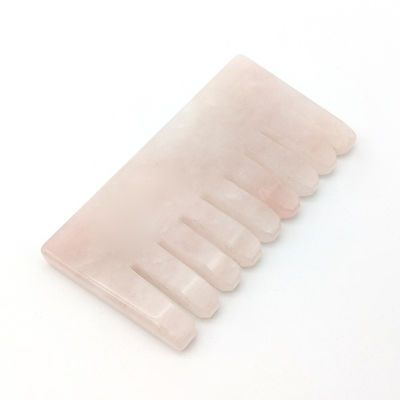 Logotipo personalizado Disponible Peinado de masaje para la cabeza Herramientas Gua Sha para la belleza 2024 Cuarzo Roose Natural