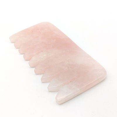 Logotipo personalizado Disponible Peinado de masaje para la cabeza Herramientas Gua Sha para la belleza 2024 Cuarzo Roose Natural