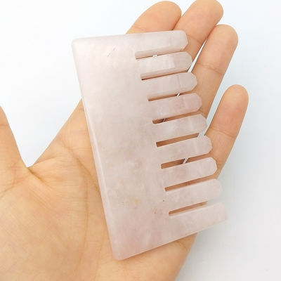 Logotipo personalizado Disponible Peinado de masaje para la cabeza Herramientas Gua Sha para la belleza 2024 Cuarzo Roose Natural