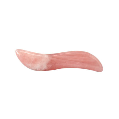 Palos de masaje de cuarzo rosa pulido Gua Sha 110 mm de longitud para el tratamiento del ojo facial y puntos de acupuntura