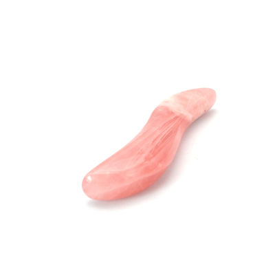 Palos de masaje de cuarzo rosa pulido Gua Sha 110 mm de longitud para el tratamiento del ojo facial y puntos de acupuntura