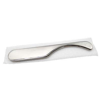 15.5 * 2.5cm Plata Gua ShaScraping Mesa de masaje cuerpo Guasha herramienta de masaje de acero inoxidable herramientas de raspado para aliviar el dolor