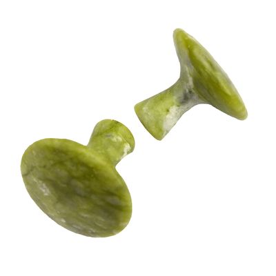 Piedra de masaje en forma de hongo verde para masaje de tejidos profundos y modo de masaje SPA relajante No abkgs-022