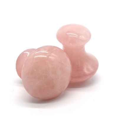 MM Tamaño Piedra de masaje de cuarzo rosa Kit de masaje de piedra de forma de hongo caliente para spa y belleza OEM