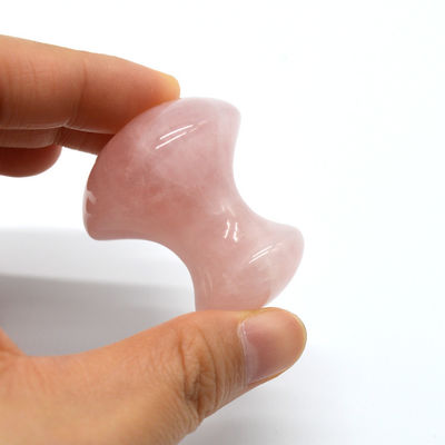 MM Tamaño Piedra de masaje de cuarzo rosa Kit de masaje de piedra de forma de hongo caliente para spa y belleza OEM