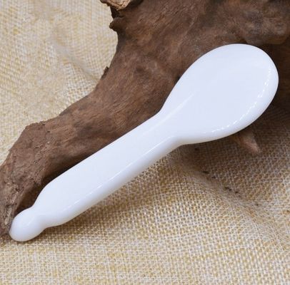 Guasha de cerámica natural herramientas de raspado facial para masajeador Guasha cuerpo blanco de mano