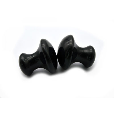 2024 Natural Negro Obsidiano Hongo Guasha Belleza Masaje Gua Sha Piedra Para Cara Modo Cuerpo No ABK-59
