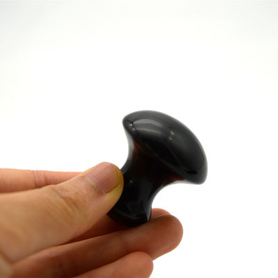 2024 Natural Negro Obsidiano Hongo Guasha Belleza Masaje Gua Sha Piedra Para Cara Modo Cuerpo No ABK-59