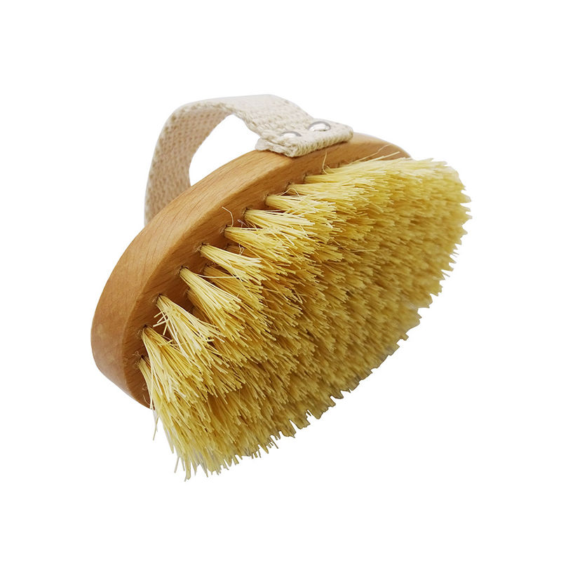 Función de masaje Amarillo Seco húmedo Cuerpo cepillado Borlas suaves Esfoliación natural Piel muerta Celulita lisa Retardar el envejecimiento Estimular la linfa y el flujo sanguíneo