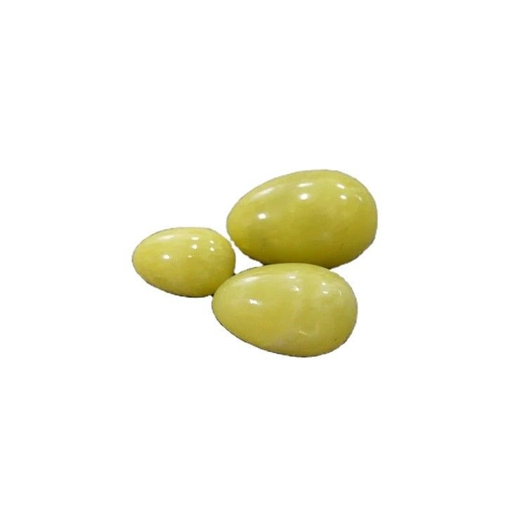 Kegel curativo natural amarillo olivino cuarzo piedra de jade huevos Yoni para el ejercicio vaginal tema de amor y productos calientes