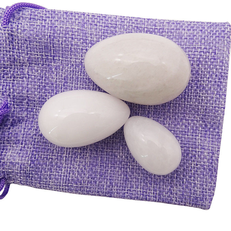 Productos sexuales Huevo de piedra de jade para mujeres Ejercicio de Kegel Huevo de jade blanco natural Yoni