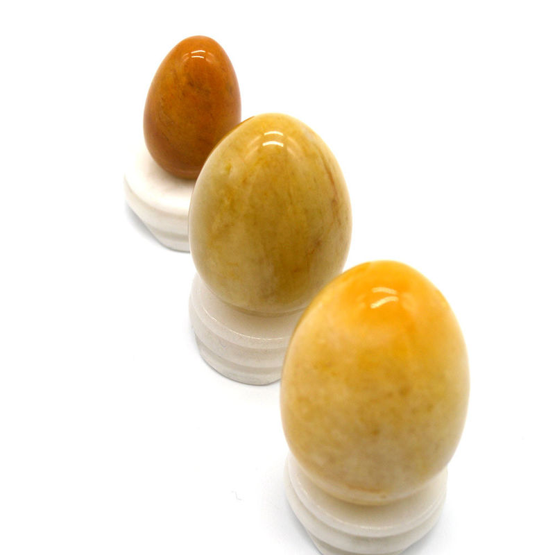 Característica regional huevos de jade amarillo ejercicio de Kegel huevos de piedra semipreciosa para el amor tema