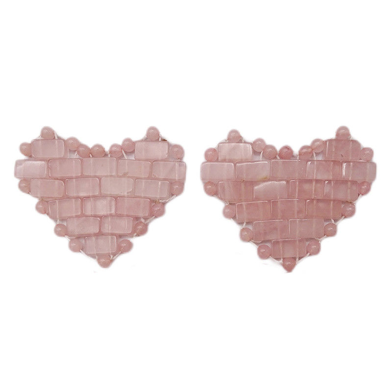 Máscara facial 100% natural de cuarzo rosa Mini cubre los ojos para tratamientos faciales Ojos hinchados Dolores de cabeza Migrañas Ojo/máscara facial para dormir