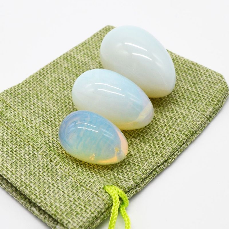 Huevo de Yoni Opalita Ejercicio pélvico Kegel Huevo de Jade para fortalecer los músculos vaginales y masaje con bolas de cristal