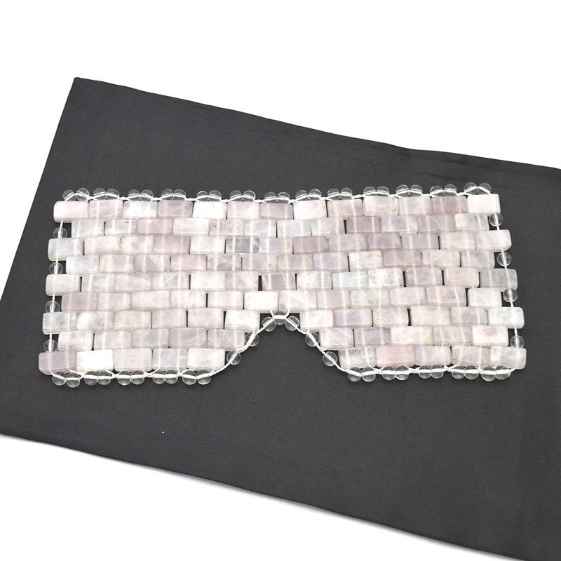Máscara facial de jade natural de estilo personalizable para belleza y máscara de ojos de cuarzo rosa