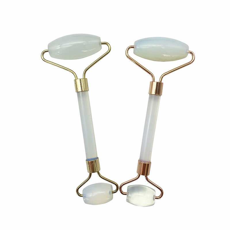 Jade Guasha Roller Tools Opal Jade Facial Roller Gua Sha Masajeador para cara y ojos Alivio de hinchazón Reducción de las arrugas de la piel