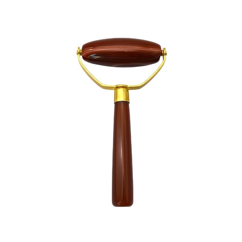 Cara de ágata Gua Sha Roller Cuerpo Cuidado de la piel Piedra Masajeador facial para mujeres para aliviar el estrés y la hinchazón de los ojos