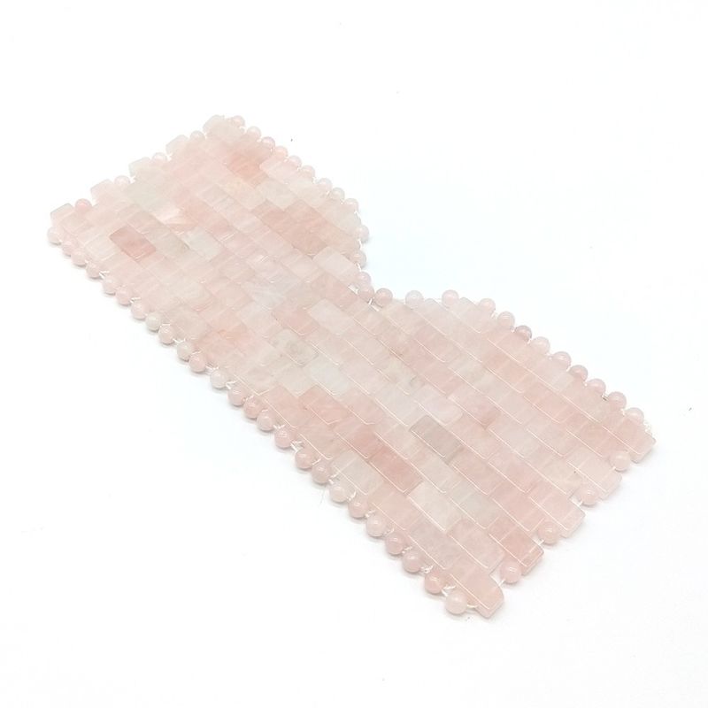 Mascarilla para ojos de cuarzo rosa natural para belleza Mat S