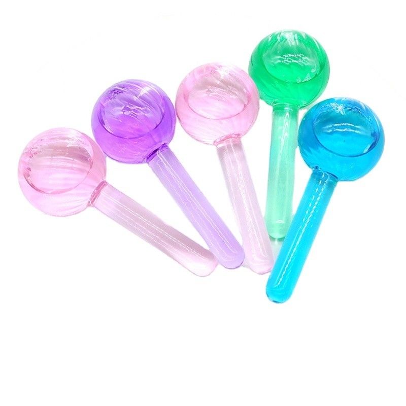 Roller azul para el rostro Masajeadores para la piel fría para el rostro Globos de hielo verdes Dispositivo de masaje de enfriamiento y apretamiento