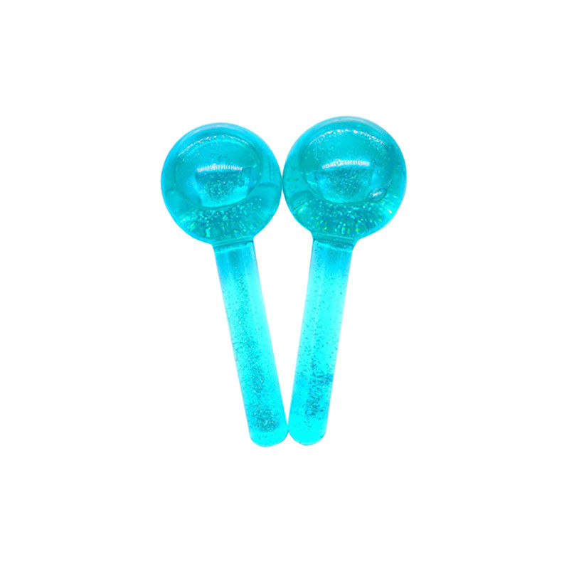 Herramienta de masaje facial contra el envejecimiento Globos de hielo Brillos para enfriar la cara Cuello y ojos Apretar la piel Vidrio borosilicato