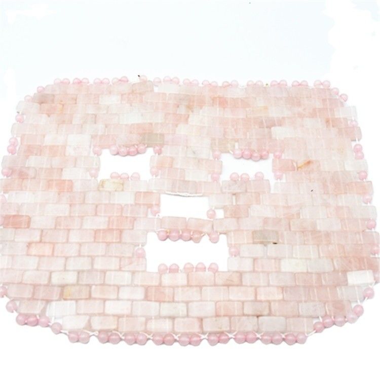 Logotipo personalizado Belleza natural Máscara de piedra de jade Rosa Rosa Cuarzo Diosa Máscara facial Máscara facial