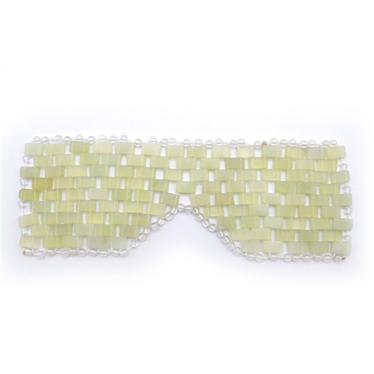 Máscara de ojos de cristal más vendida de atención médica Máscara de ojos de jade natural pura Máscara de ojos de jade Xiuyan Máscara de ojos de jade estilo personalizable
