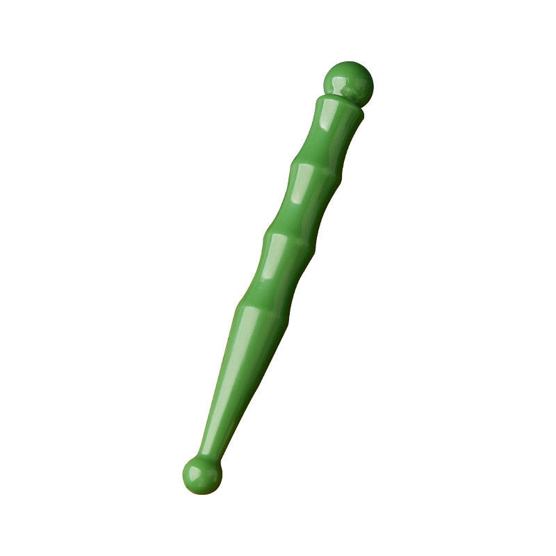14.5cm Resina de doble cabeza Acupuntura para masaje facial y herramienta de estimulación linfática