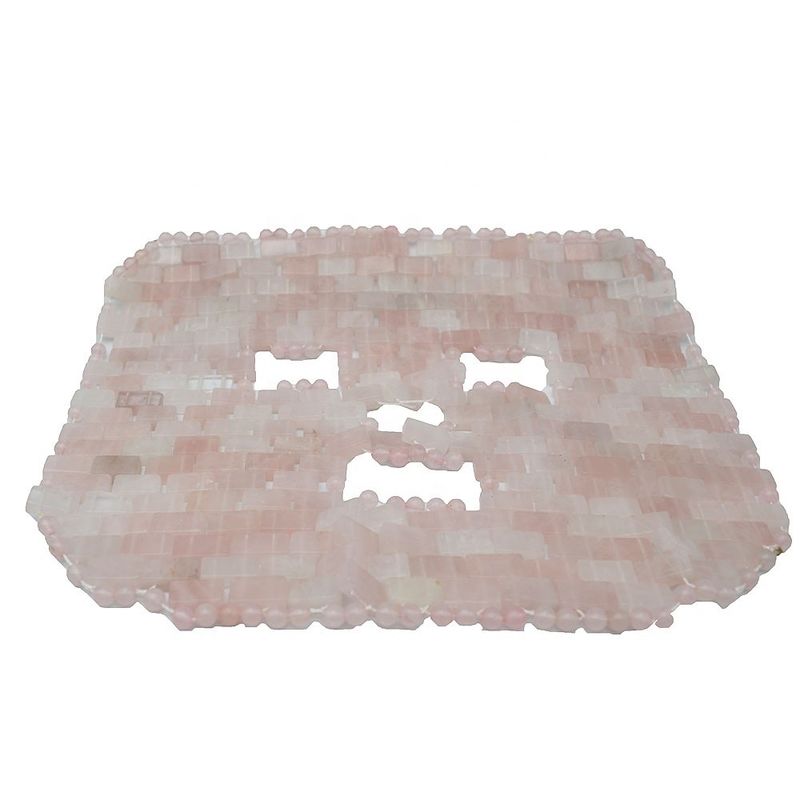 Máscara facial pulida de piedra preciosa natural de jade Máscara de sueño de rosa de cuarzo Ojo antienvejecimiento con piedra caliente o fría