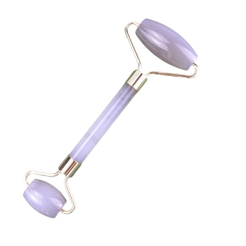 Agate natural Facial Jade Roller Gua Sha Masajista para la piel de la cara Herramientas de belleza Función antienvejecimiento Masaje muscular