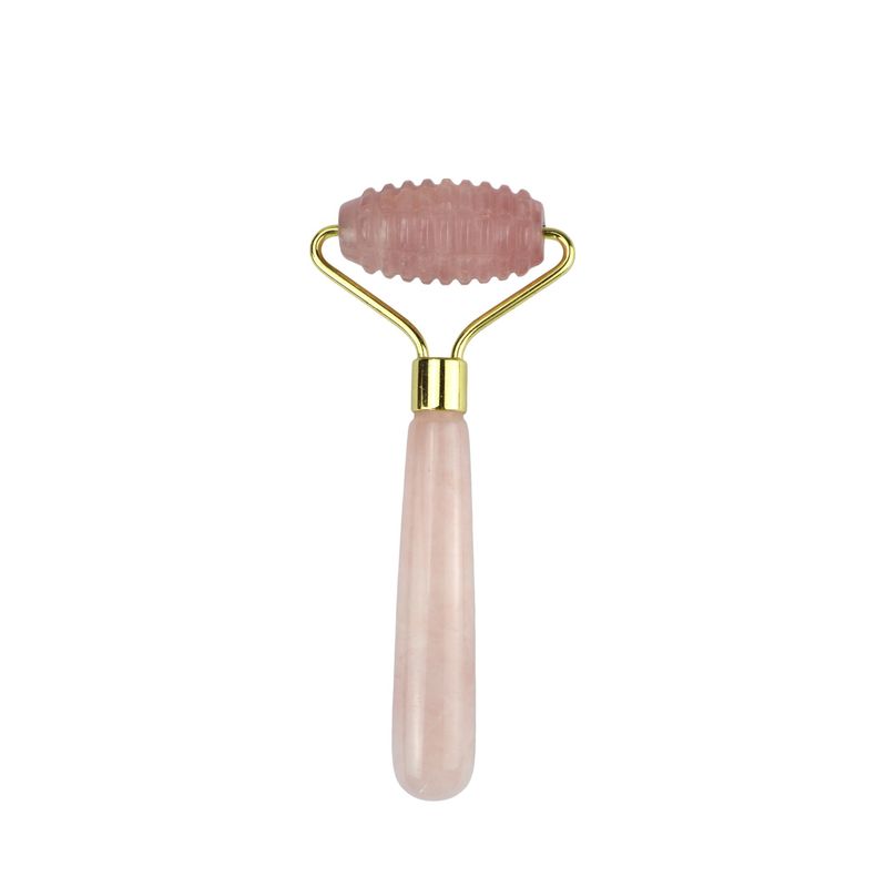 Herramienta de masaje facial 100% de cuarzo rosa natural Gua Sha Jade Roller para cuidado de la piel y herramientas de masaje